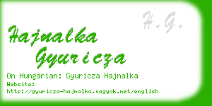 hajnalka gyuricza business card